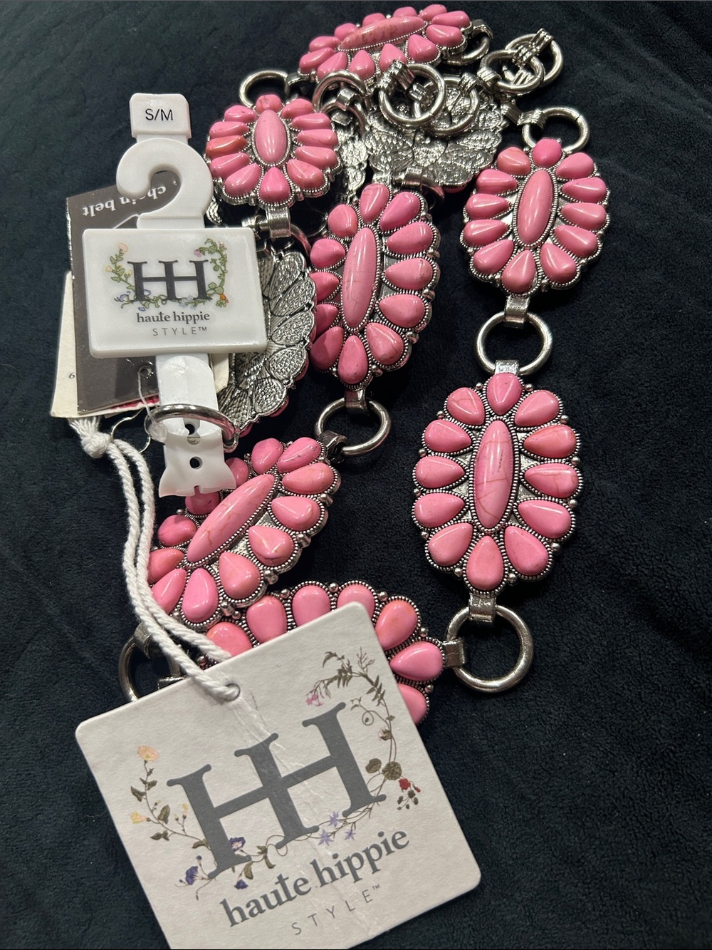 Haute Hippie Pink Metal Belt